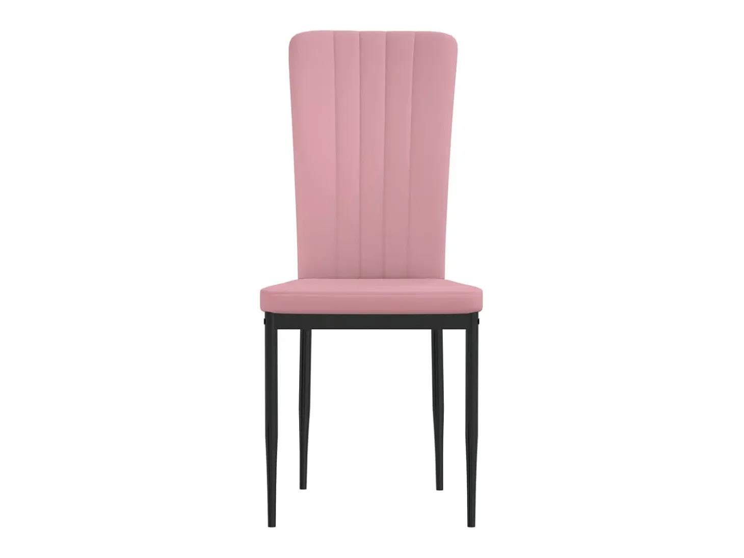 Sillas de comedor 4 unidades terciopelo rosa