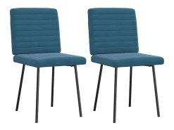 Sillas de comedor 2 unidades terciopelo azul