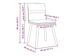 Sillas de comedor 4 unidades tela gris claro