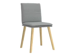 Sillas de comedor 4 unidades tela gris claro