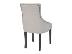 Sillas de comedor 2 unidades tela gris crema