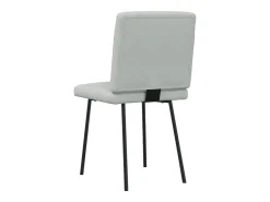 Sillas de comedor 2 unidades terciopelo gris claro