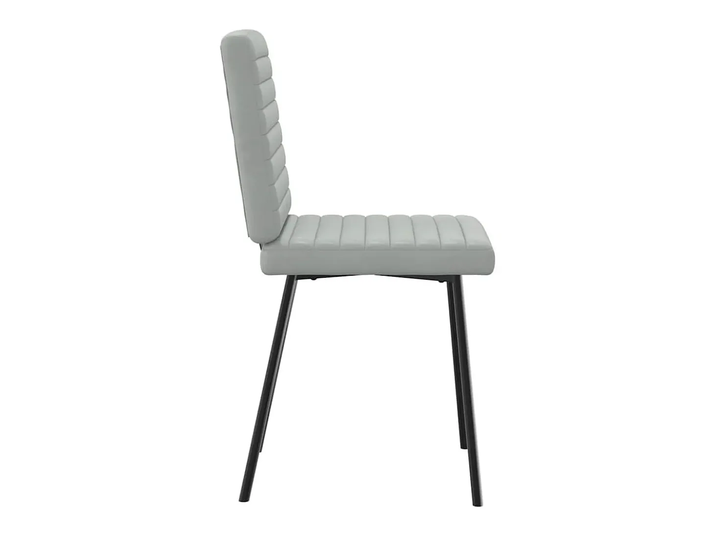 Sillas de comedor 2 unidades terciopelo gris claro