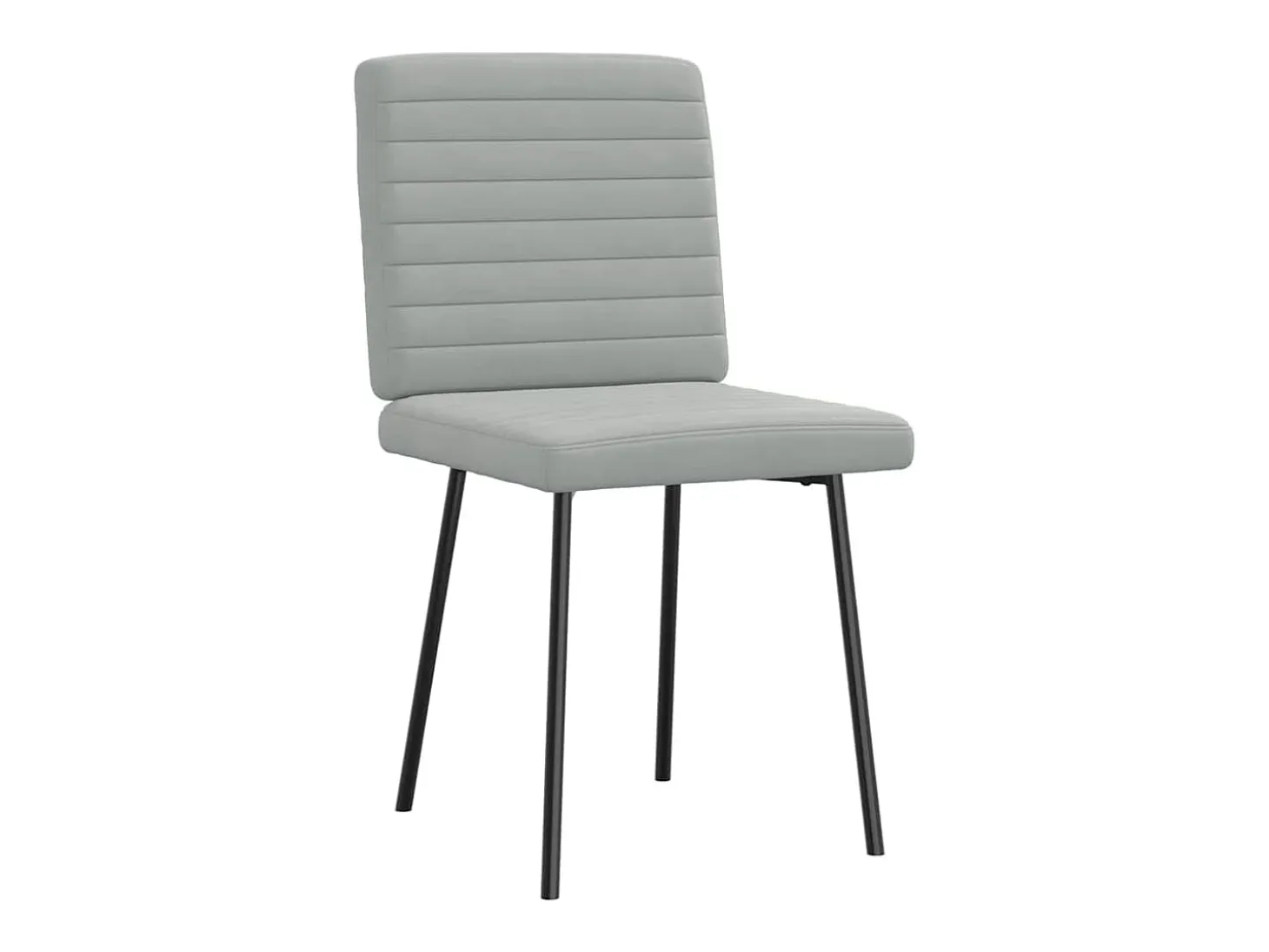 Sillas de comedor 2 unidades terciopelo gris claro