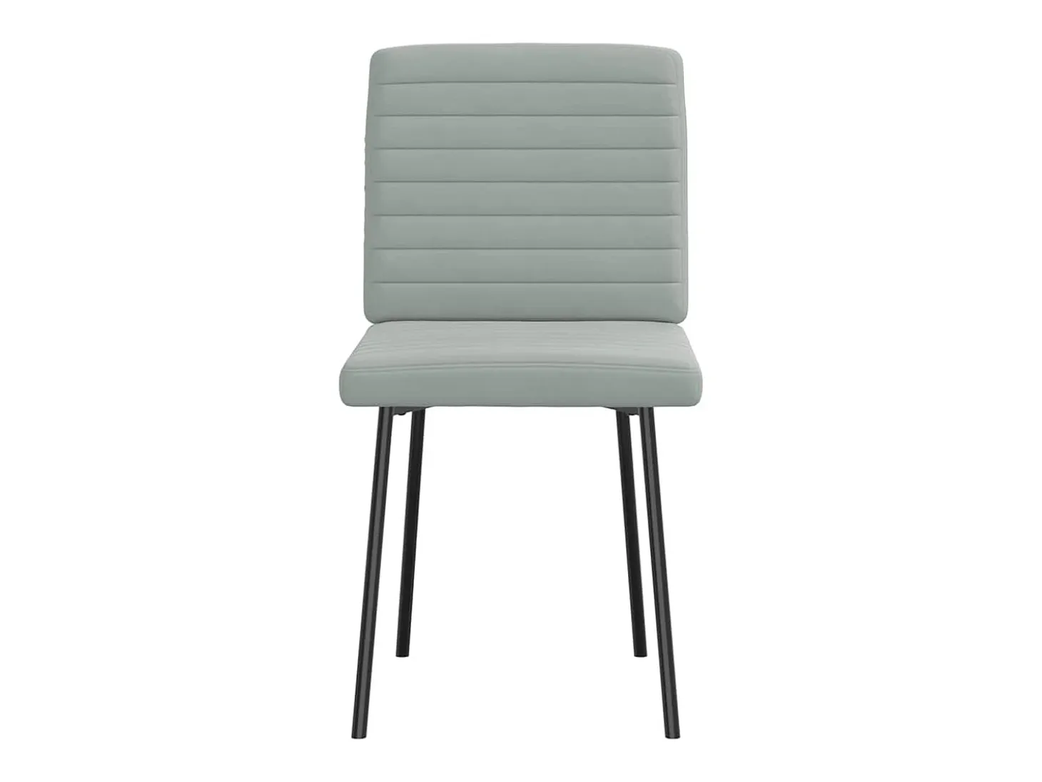 Sillas de comedor 2 unidades terciopelo gris claro