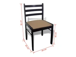 Sillas de comedor 6 unidades madera maciza y terciopelo marrón