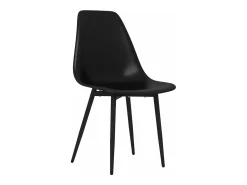 Sillas de comedor 4 unidades negras PP