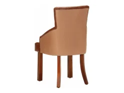 Sillas de comedor 2 unidades cuero auténtico de cabra marrón
