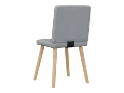 Sillas de comedor 6 unidades de tela gris claro