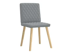 Sillas de comedor 6 unidades de tela gris claro