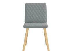 Sillas de comedor 6 unidades de tela gris claro