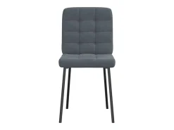 Sillas de comedor 6 unidades terciopelo gris oscuro