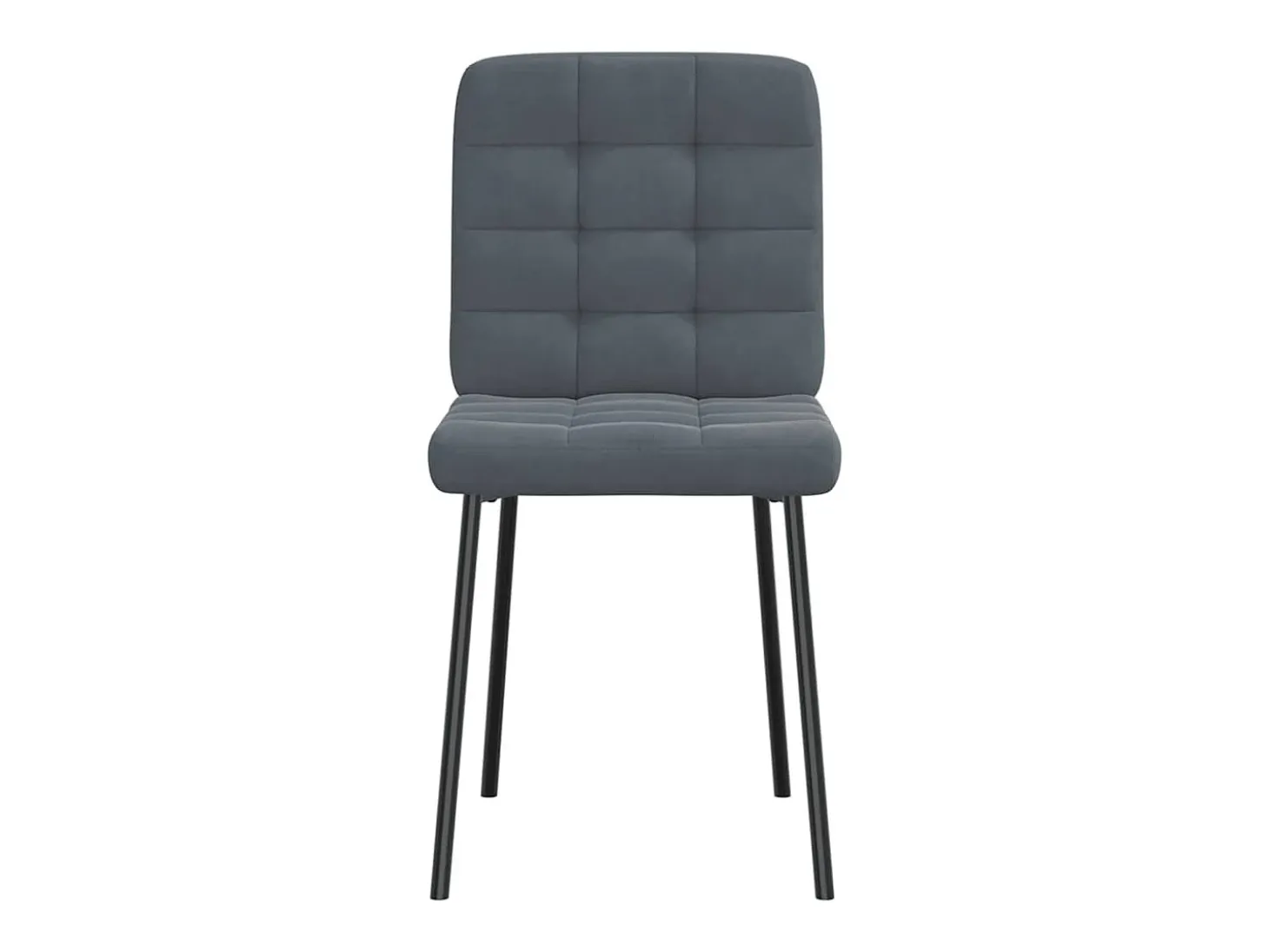 Sillas de comedor 6 unidades terciopelo gris oscuro
