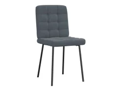 Sillas de comedor 6 unidades terciopelo gris oscuro
