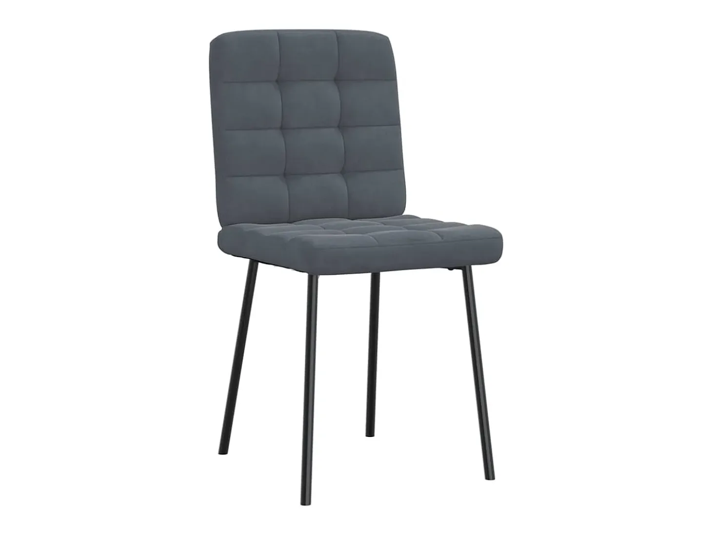 Sillas de comedor 6 unidades terciopelo gris oscuro