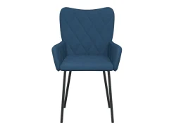 Sillas de comedor 2 unidades tela azul