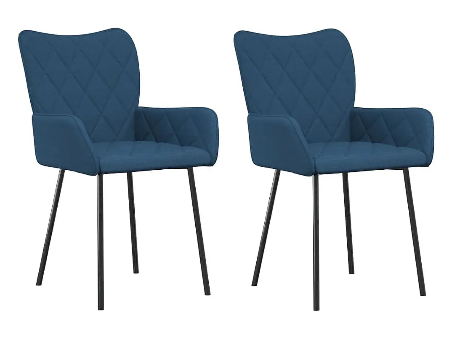 Sillas de comedor 2 unidades tela azul