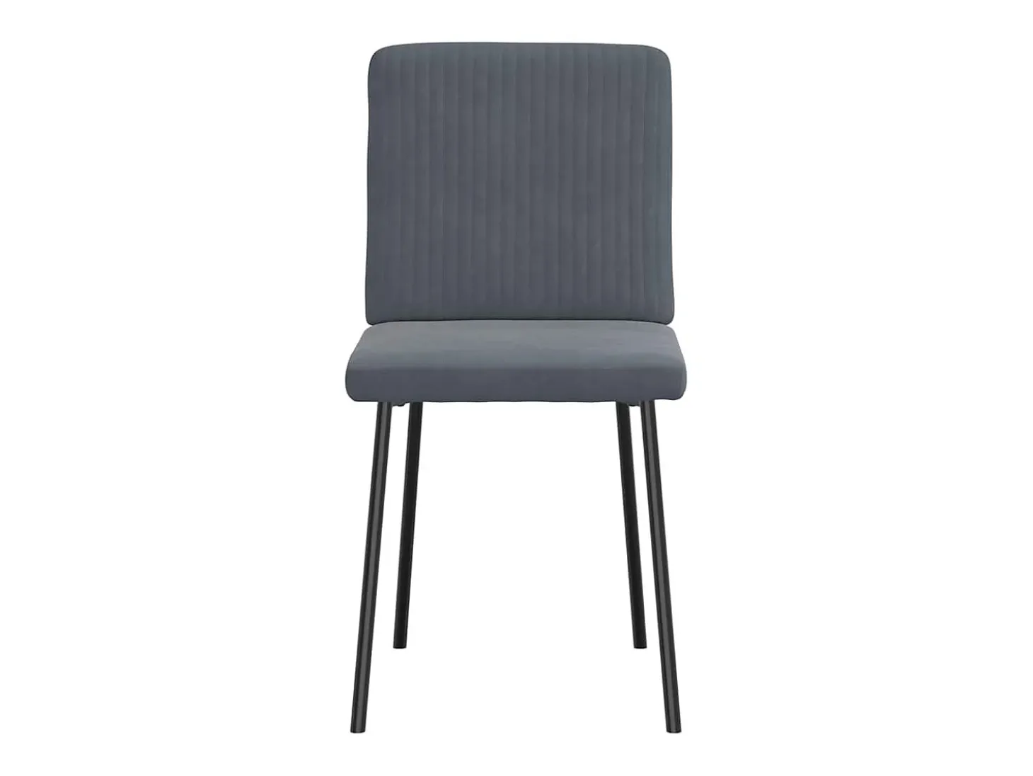Sillas de comedor 6 unidades terciopelo gris oscuro