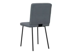 Sillas de comedor 6 unidades terciopelo gris oscuro