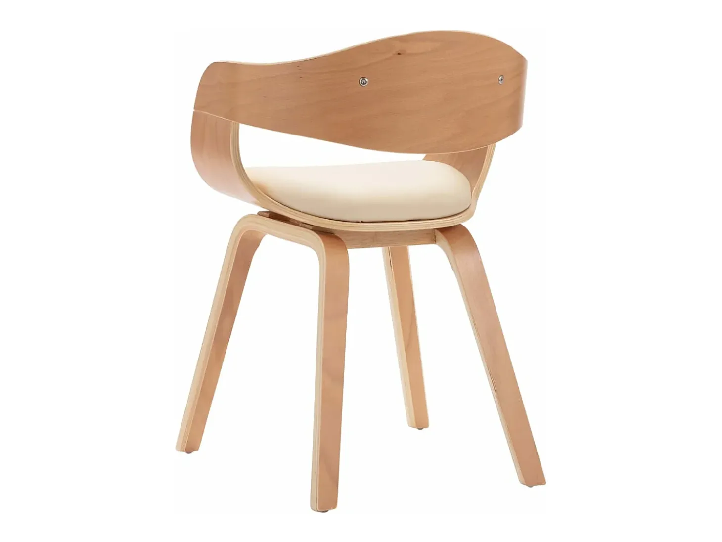 Sillas de comedor 6 unidades madera curvada y cuero sintético