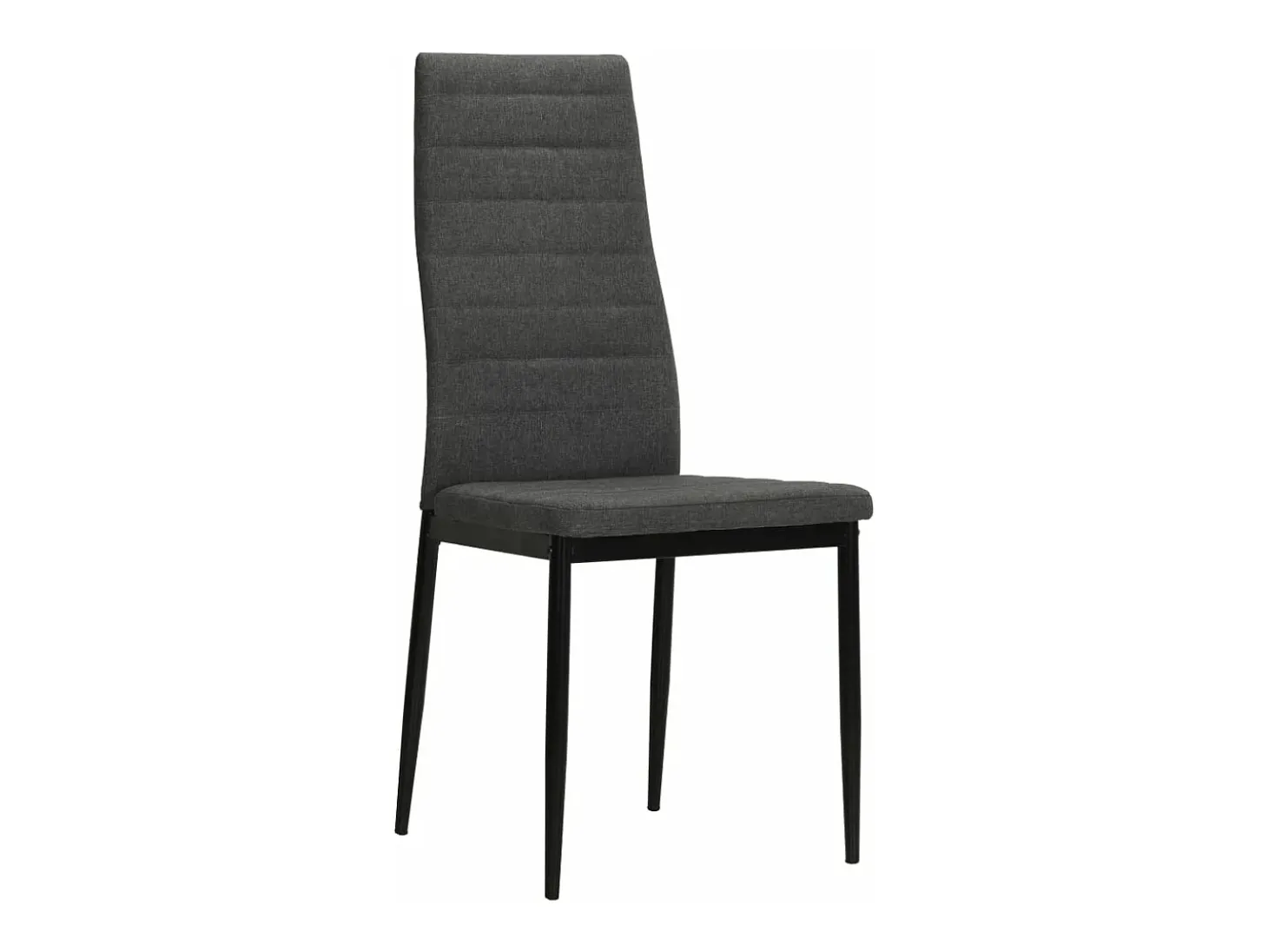 Sillas de comedor 2 unidades tela gris oscuro