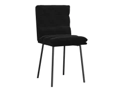 Sillas de comedor 2 unidades terciopelo negro