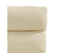 Sillas de comedor 2 unidades tela color crema