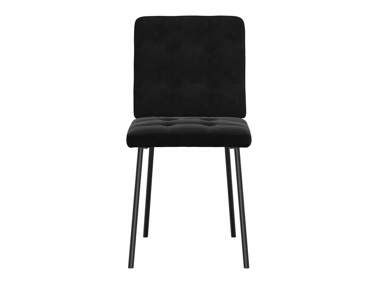 Sillas de comedor 2 unidades terciopelo negro