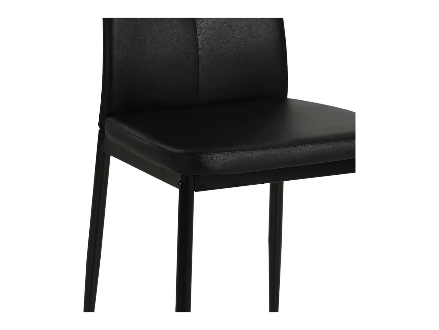 Sillas de comedor 4 unidades cuero sintético negro