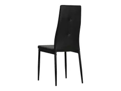 Sillas de comedor 4 unidades cuero sintético negro