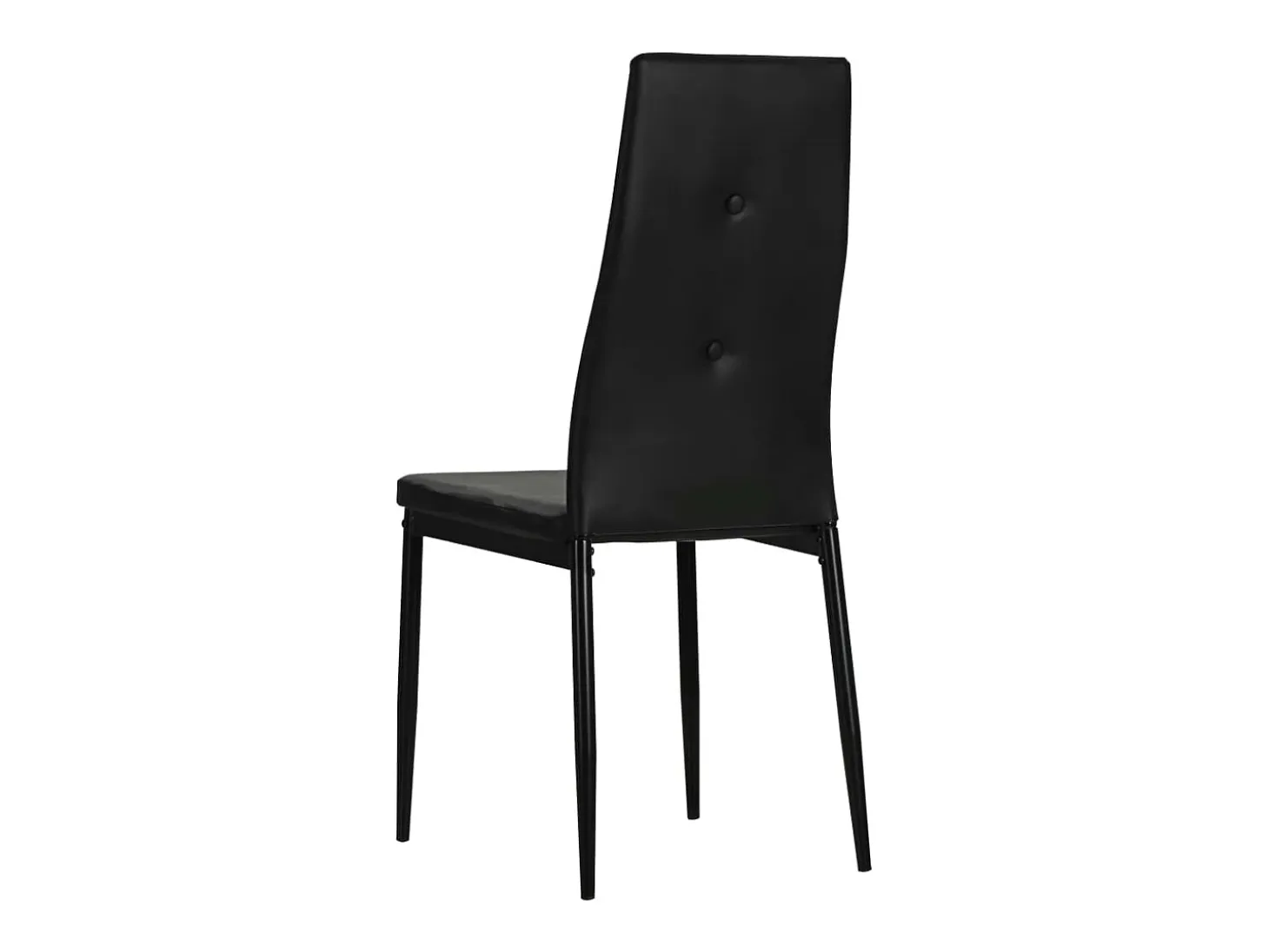 Sillas de comedor 4 unidades cuero sintético negro