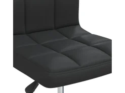 Sillas de comedor 4 unidades cuero sintético negro