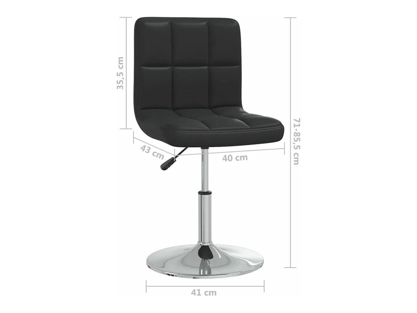Sillas de comedor 4 unidades cuero sintético negro