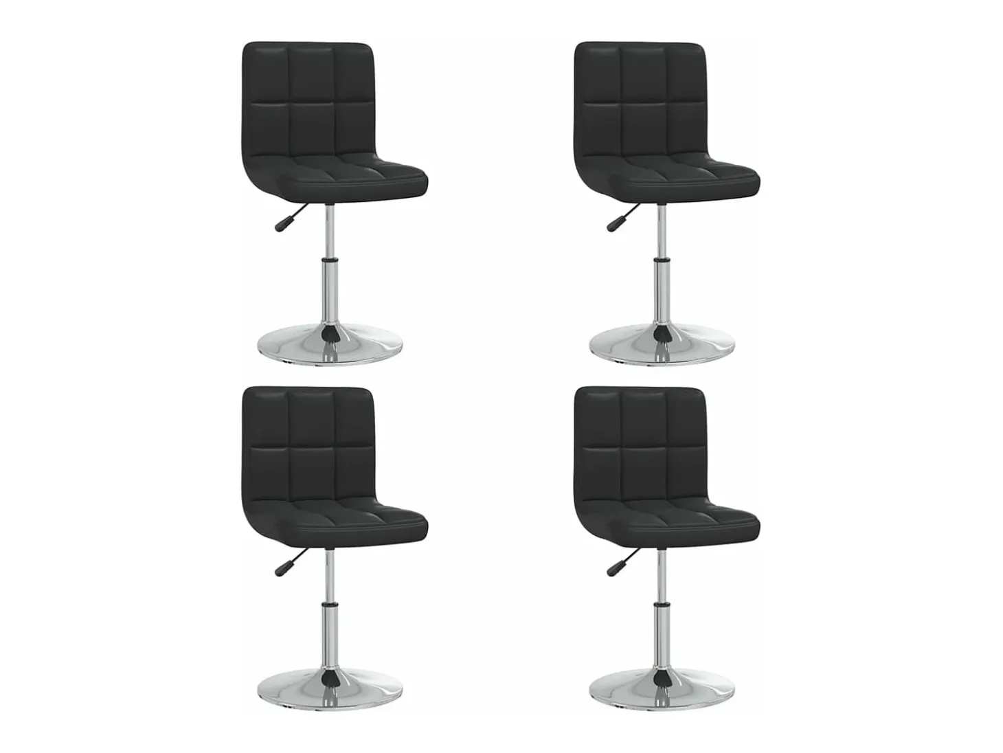 Sillas de comedor 4 unidades cuero sintético negro