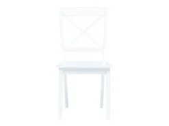 Sillas de comedor 4 unidades madera maciza de caucho blanco