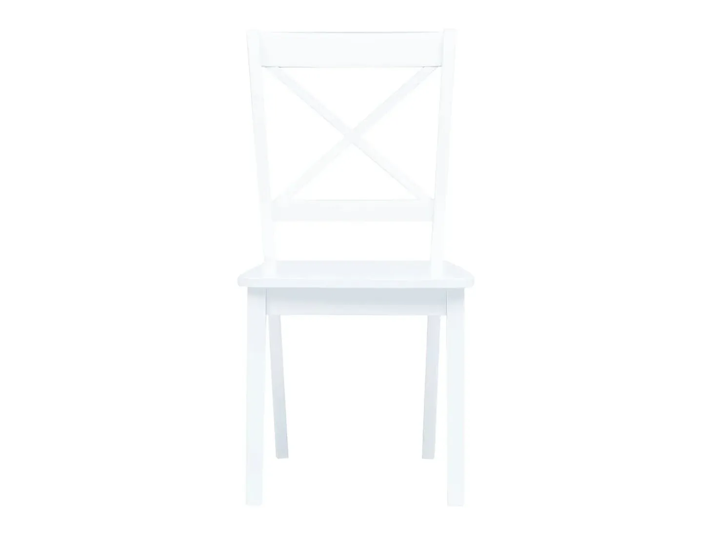 Sillas de comedor 4 unidades madera maciza de caucho blanco
