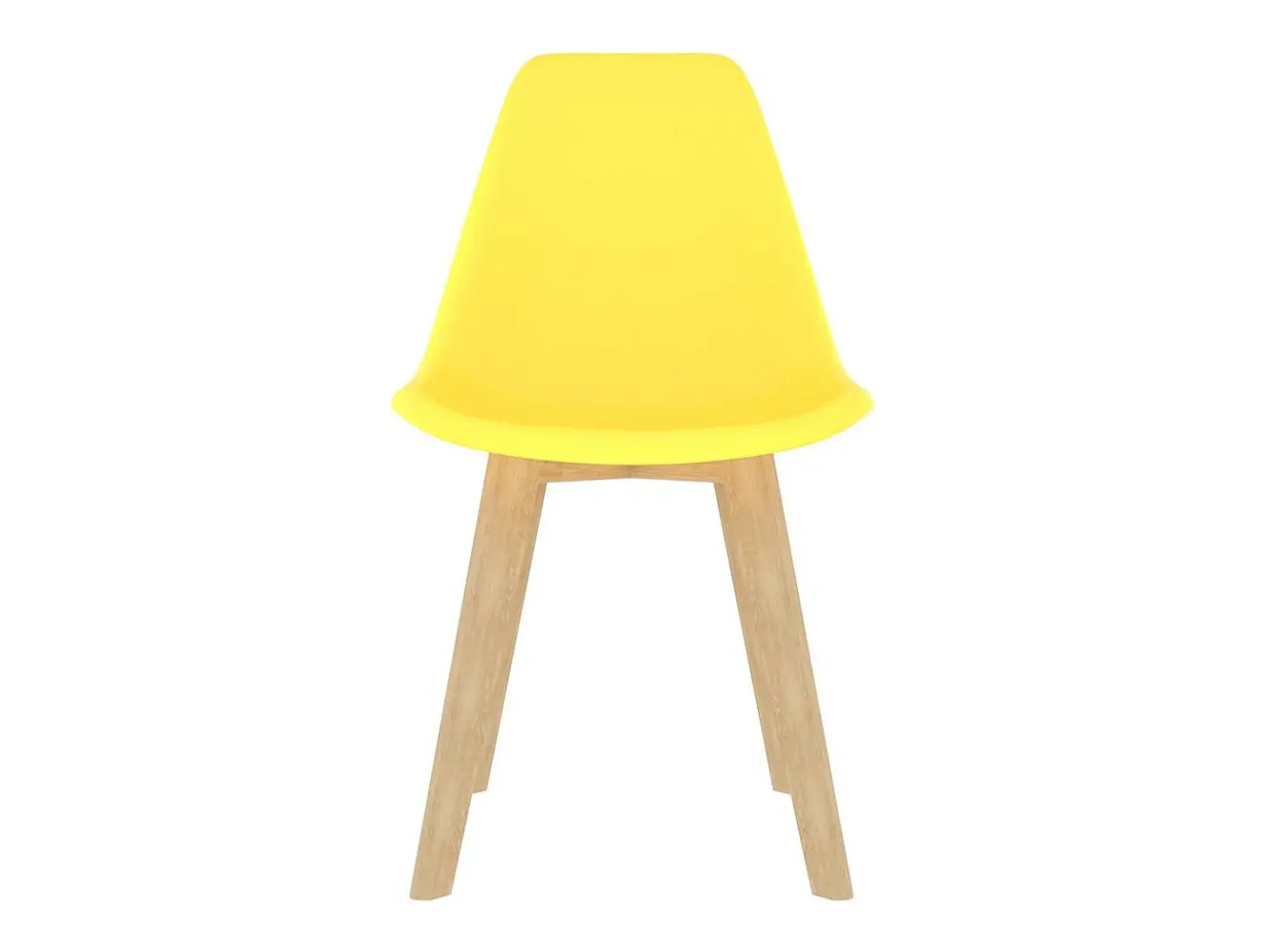 Sillas de comedor 6 unidades plástico amarillo