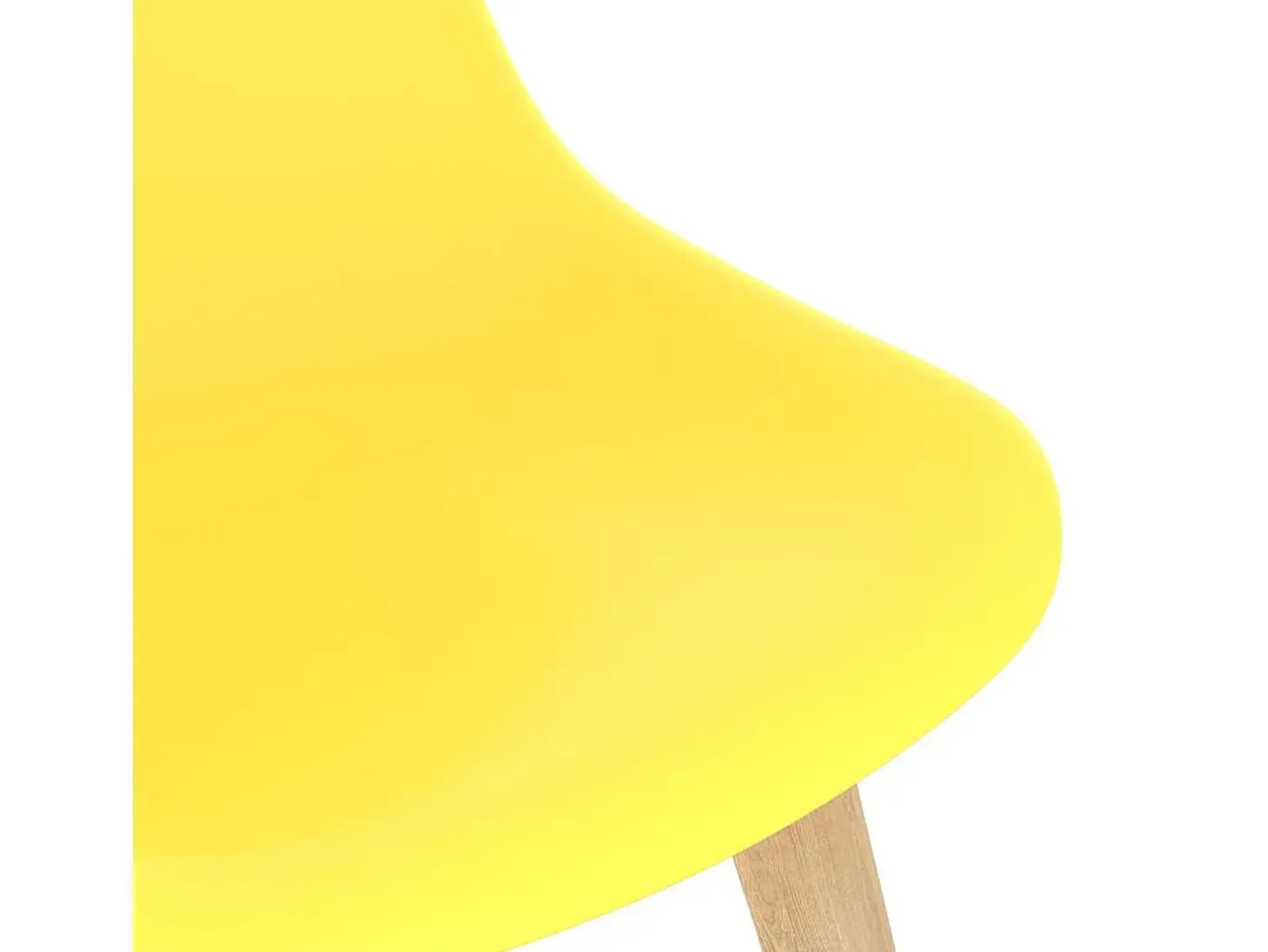 Sillas de comedor 6 unidades plástico amarillo