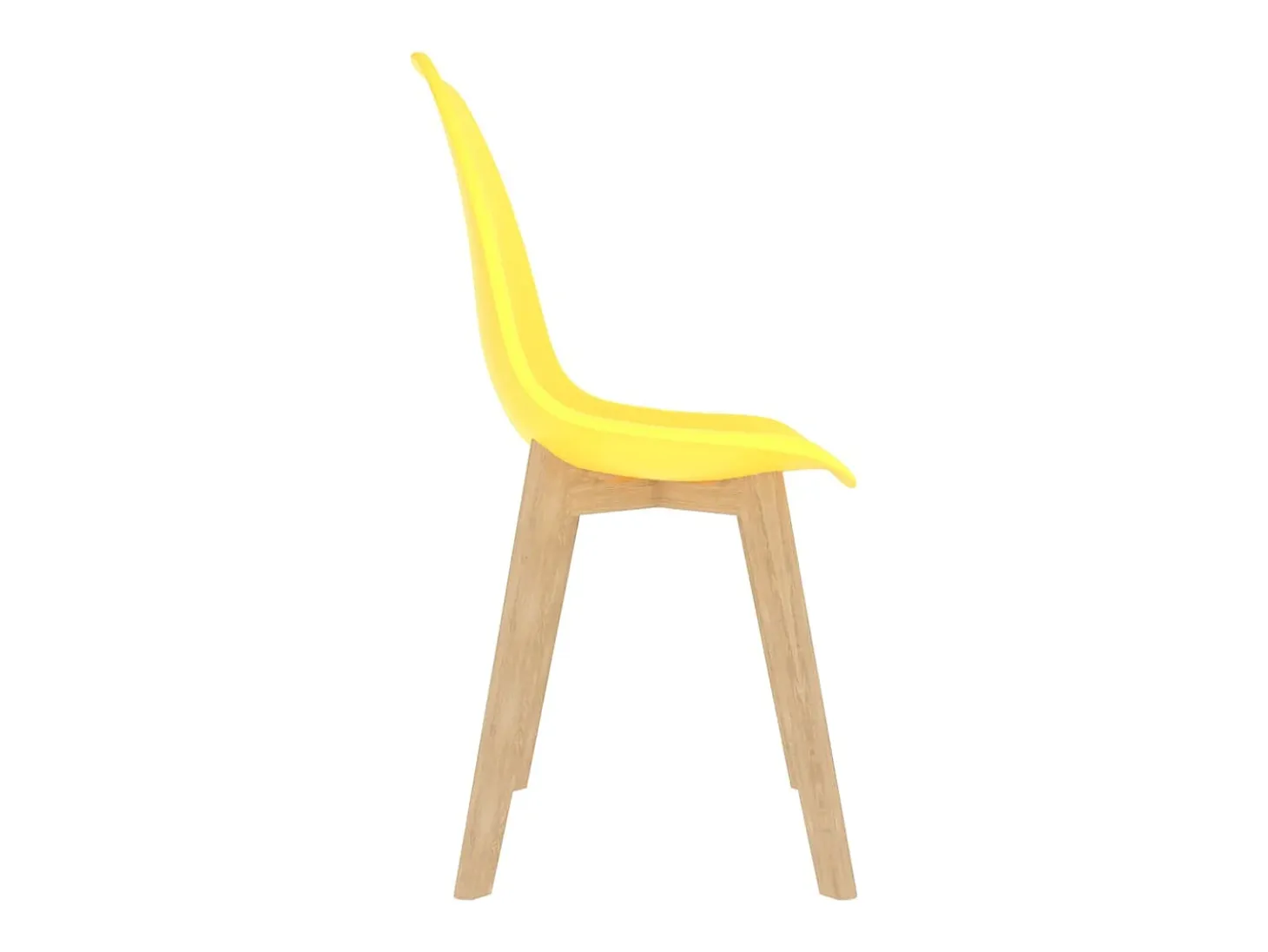 Sillas de comedor 6 unidades plástico amarillo