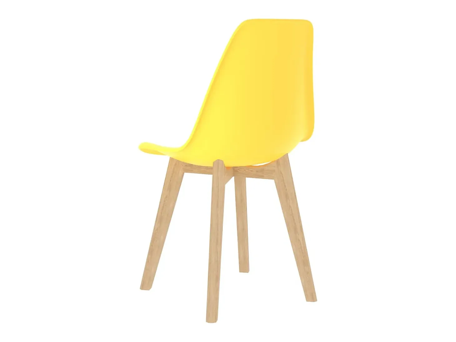 Sillas de comedor 6 unidades plástico amarillo