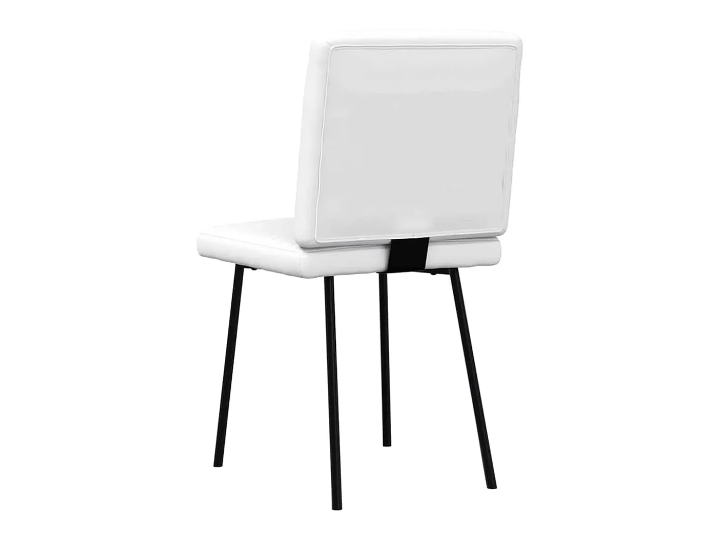 Sillas de comedor 6 unidades cuero sintético blanco