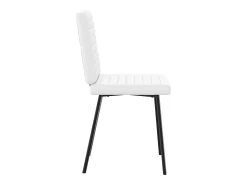 Sillas de comedor 6 unidades cuero sintético blanco