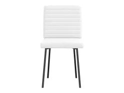 Sillas de comedor 6 unidades cuero sintético blanco