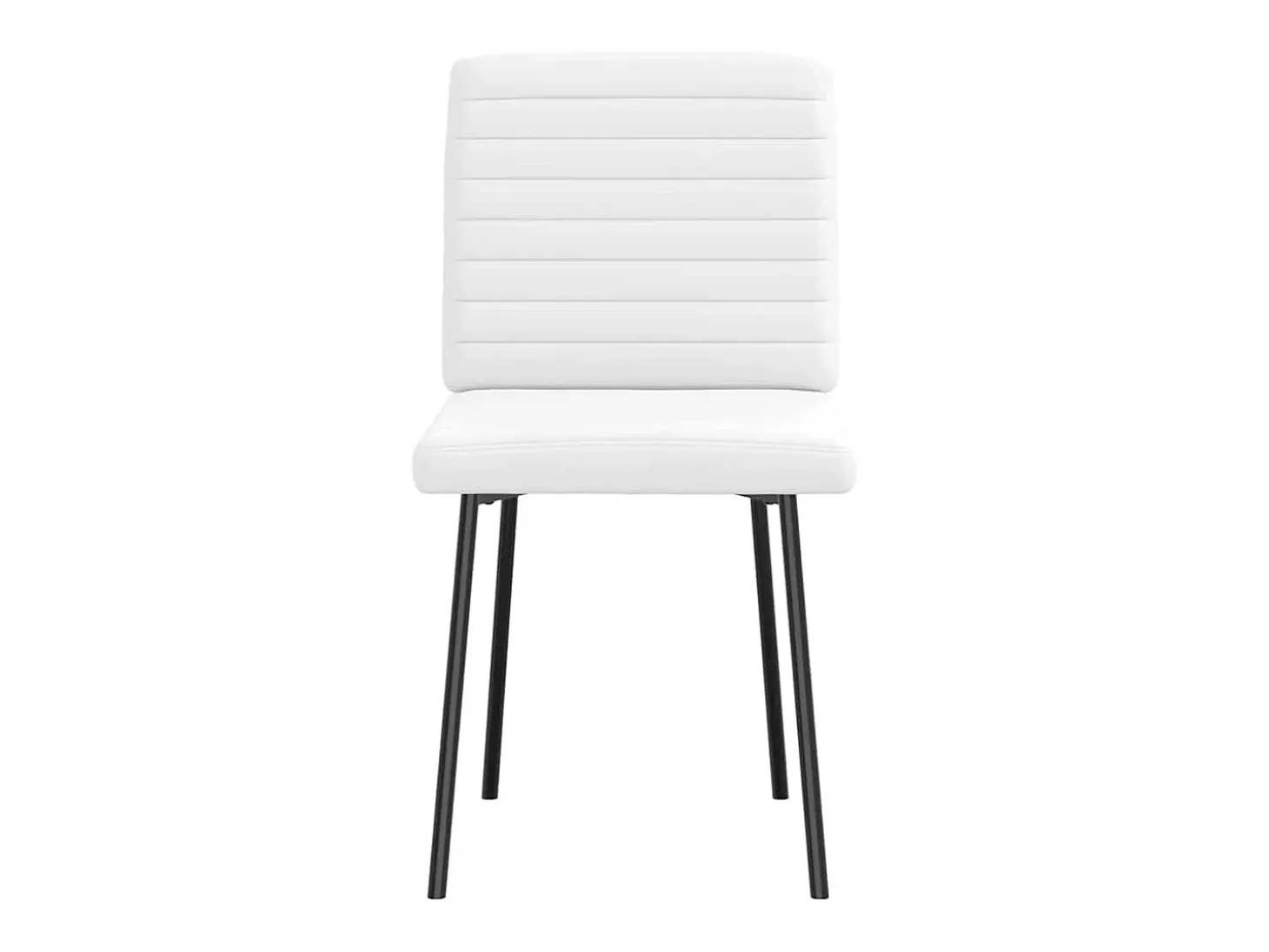Sillas de comedor 6 unidades cuero sintético blanco