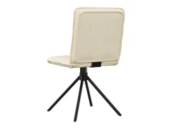 Sillas de comedor 2 unidades tela color crema