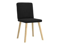 Sillas de comedor 4 unidades tela negras
