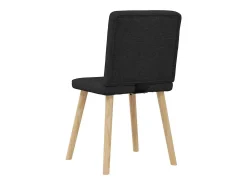 Sillas de comedor 4 unidades tela negras