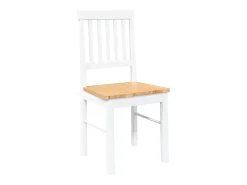 Sillas de comedor 2 unidades madera maciza de caucho blanco