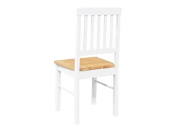 Sillas de comedor 2 unidades madera maciza de caucho blanco