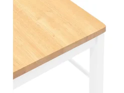 Sillas de comedor 2 unidades madera maciza de caucho blanco